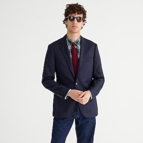 J Crew Navy Blue Ludlow Wool Blend Sports Coat NWT - Picture 1 of 11